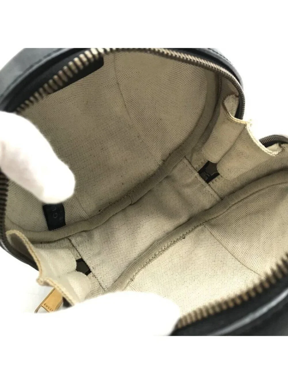 Gucci Basketball Shape Mini 2-Way Bag Leather Black Bag